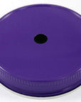 Painted Metal Straw Hole Tumbler Lids for Regular Mouth Mason Jars