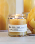 Apothecary Glass Candle – 100% Pure Beeswax – 25 Hour Burn