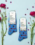 Socks that Protect Pollinators (Blue Ladybugs)