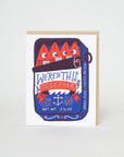 Egg Press Manufacturing - Sardines Friendship Letterpress Greeting Card by Hello!Lucky