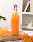 Fox Run Flip Top Glass Bottle, 1 Liter Air Tight Bottle