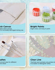 Paint Your Numbers - Succulent Garden Tote Paint by Numbers Kit