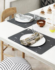 Placemat Grey Line - 2 Pcs/Pack - Dark Grey
