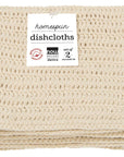 Homespun Natural Crocheted Dishcloths Set of 2