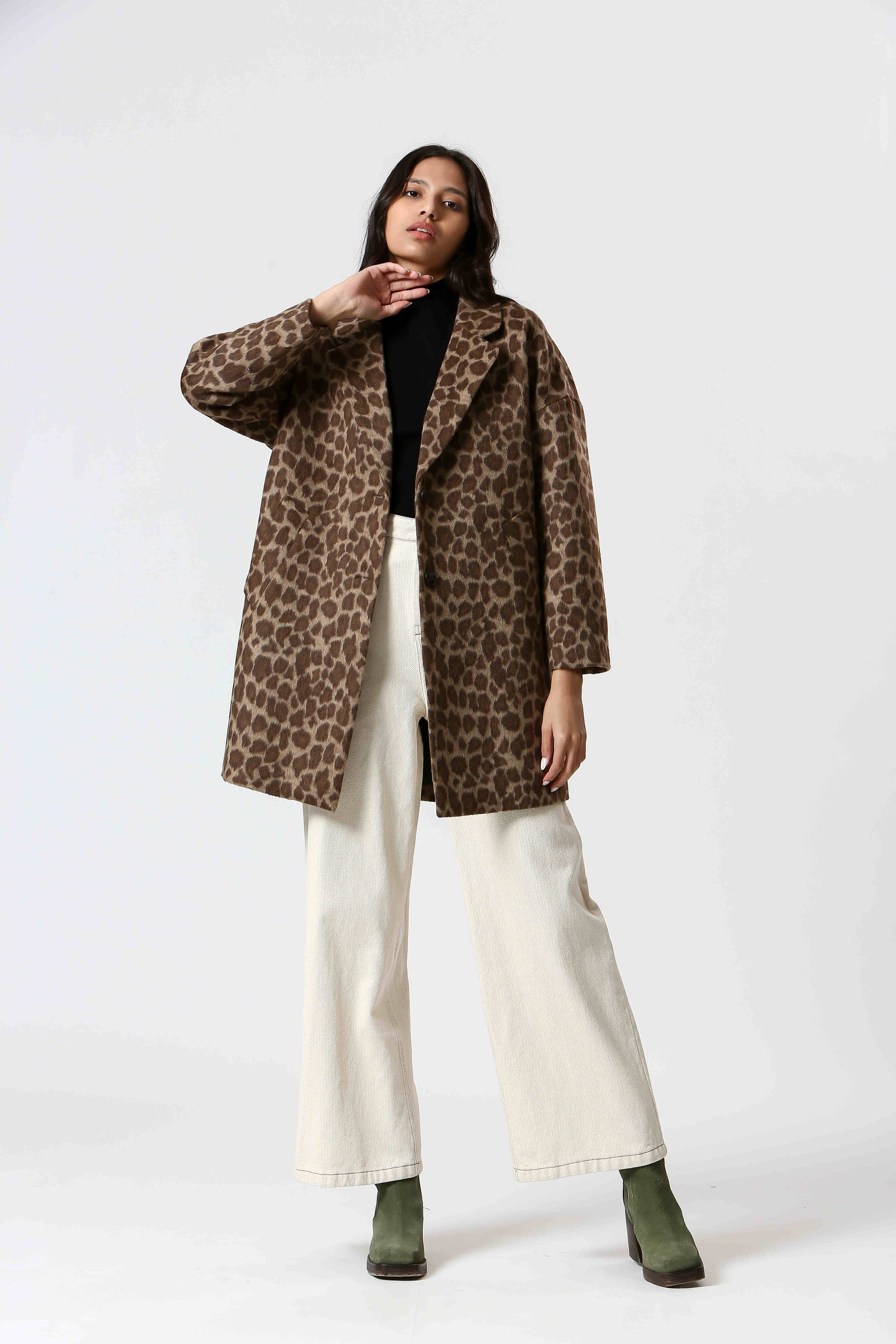 Ladies Cheetah Print Coat