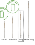 Long Safer Rounded End Stainless Steel Straw for Quart Jars