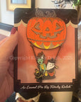 Carried Away Halloween Large Soft Enamel Glitter Pin