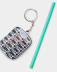 GoSili - GoSili® 8" Silicone Straw with Keychain Travel Case, Eco-Friendly Reusable Soft Collapsible Silicone Drinking Straw, 1pk