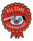 Badge Bomb - Dog Petting Champion Enamel Pin