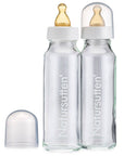 Set of Two Natursutten Glass Baby Bottles (S,L)