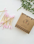 Organic Bamboo Cotton Buds - Biodegradable - 100 Pack