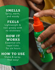 Badger Tick Spray, All Natural Tick Repellent, Deet-Free