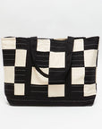 Checkered Canvas Tote Bag