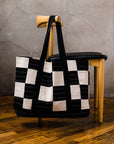 Checkered Canvas Tote Bag