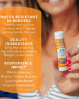 Badger Kids Mineral Sunscreen Face Stick SPF 35, 12ct