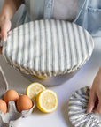 Ticking Stripe Bowl Covers Set of 2