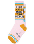 I Like Cats More Than People Gym Crew Socks