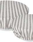 Ticking Stripe Bowl Covers Set of 2