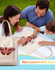 Paint Your Numbers - Blush Flutter Tote – Pink Butterfly Edition Paint by Numbers Kit