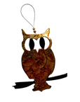 Seatree Studio - Owl Ornament- Upcycled Can- Night Owl Design