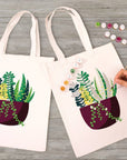 Paint Your Numbers - Succulent Garden Tote Paint by Numbers Kit