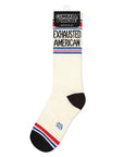 Exhausted American Gym Crew Socks
