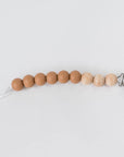 Beaded Wooden & Silicone Pacifier Clip