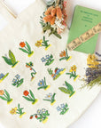 Three Potato Four - 3P4 x Richard Scarry® - Lowly Worm Floral Embroidered Tote