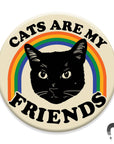 Judgmental Black Cat Friend Magnet