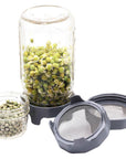 Rust Proof Sprouting Lid with Built-In Stand for Wide Mouth