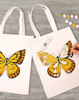 Paint Your Numbers - Golden Monarch Tote – Sunset Butterfly Edition Paint by Numbers Kit