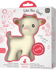 CaaOcho Natural Rubber Toys - Natural Rubber Teether Goat, Non-Toxic, Mold-free Design