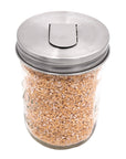 Mason Jar Lifestyle - Grain Dispenser Stainless Steel Lids for Mason Jars 2 Pack