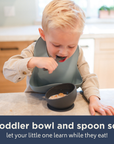 Silicone Suction Bowl and Spoon Set