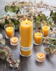 Sanctuary Glass Candle – 100% Pure Beeswax – 90 Hour Burn