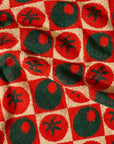 One & Only Paper - Heirloom Heat Checked Olive and Tomato Cotton Terry Cloth Towel