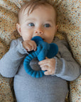 Natural rubber Teether Elephant - Blue