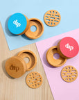 Mini Dip Bamboo Travel Case with Coaster : Blue