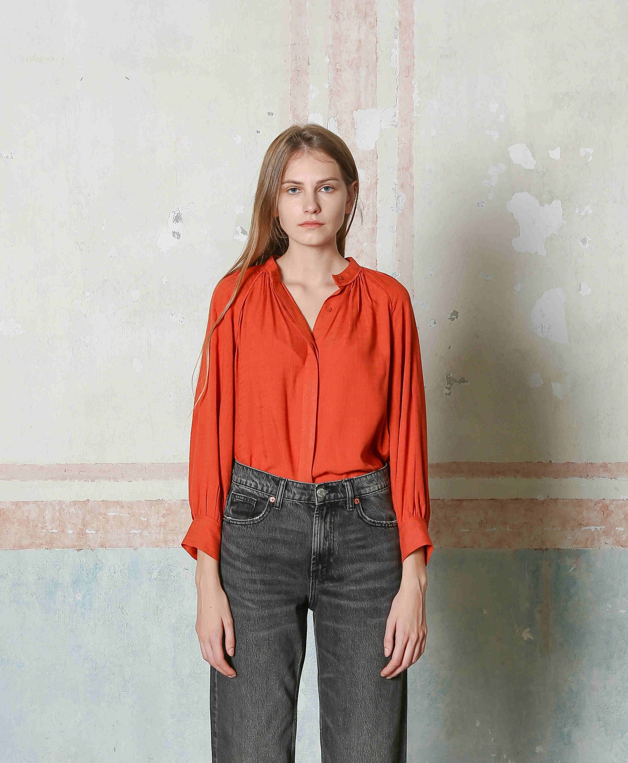 Long Sleeve Button Down Blouse