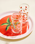 One & Only Paper - Tomato Gold Rimmed Soda Can Glass
