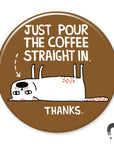 Badge Bomb - Coffee Cat Big Magnet