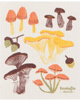 Field Mushrooms Swedish Dishcloth