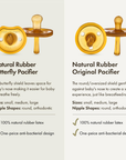 Natursutten's Original Natural Rubber Orthodontic Pacifier - Medium (6-12 months)