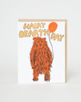 Birthday Bear Punny Letterpress Greeting Card by Egg Press