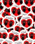 Best Fiends Forever Heart Sticker by Gemma Correll