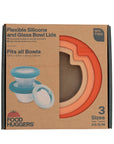 Food Huggers - Food Huggers Lids Set/3 Terra Cotta (XS,S,M)