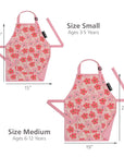 Urban Infant - Little Helper Kids Apron, Washable Cotton/Poly - Poppies