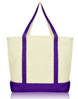 Cotton Canvas Tote Bag (Zippered Top)