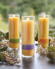 Sanctuary Glass Candle – 100% Pure Beeswax – 90 Hour Burn