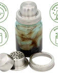 Mason Jar Lifestyle - Mason Shaker Cocktail Shaker Lid with Stainless Steel Band